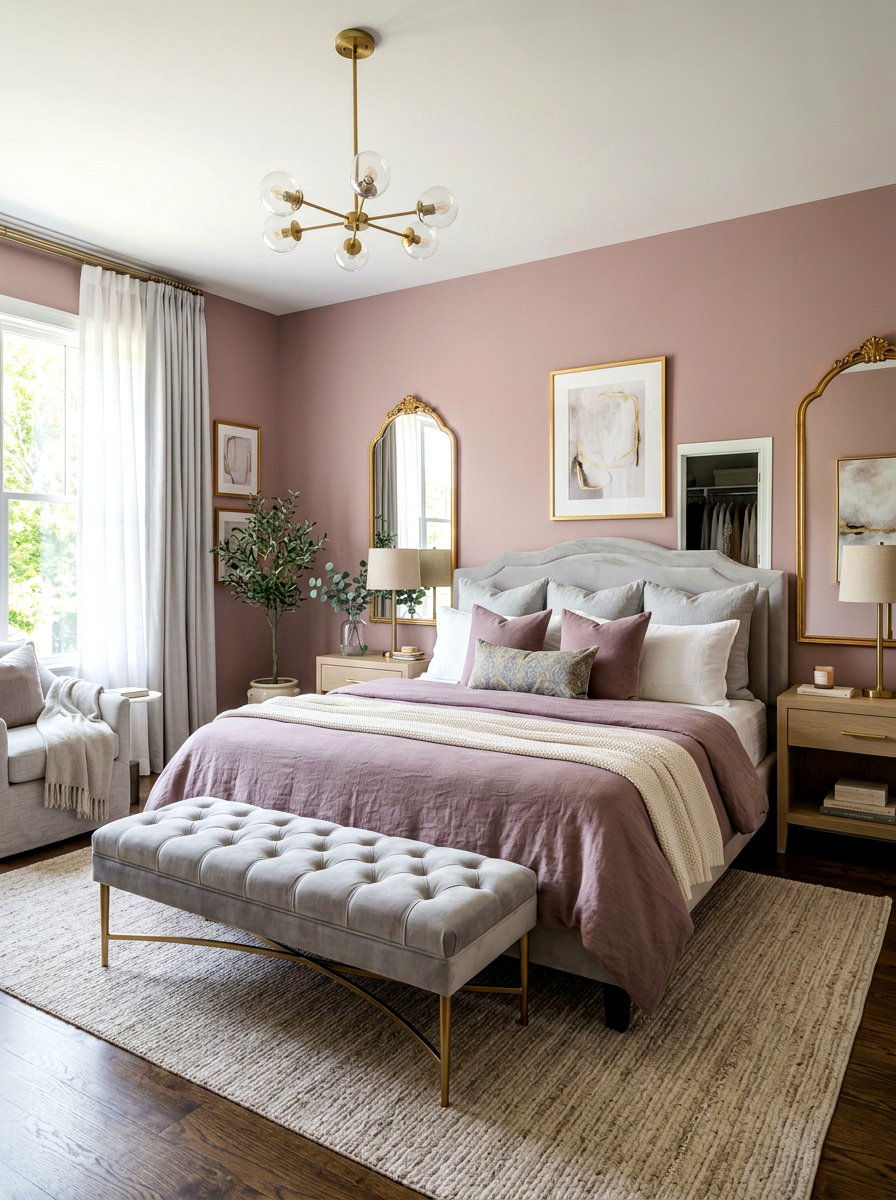 Muted mauve duvet - 30 designer duvet styling ideas