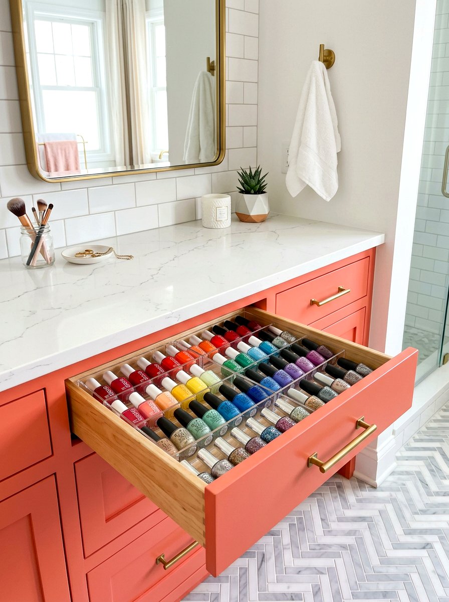 Nail Polish Drawer Organizers - 30 bathroom drawer inserts ideas