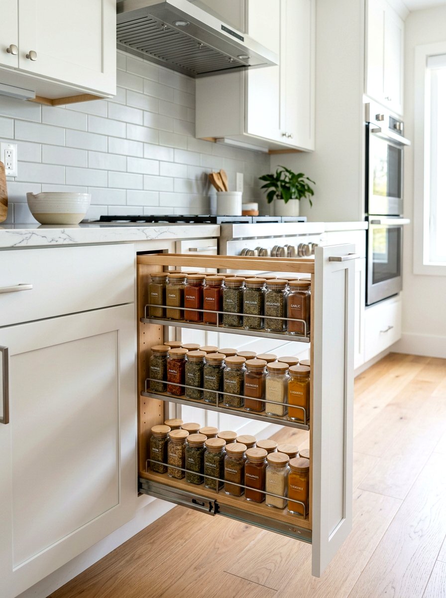 Narrow Base Cabinet Pull Out - 30 pull out spice rack ideas