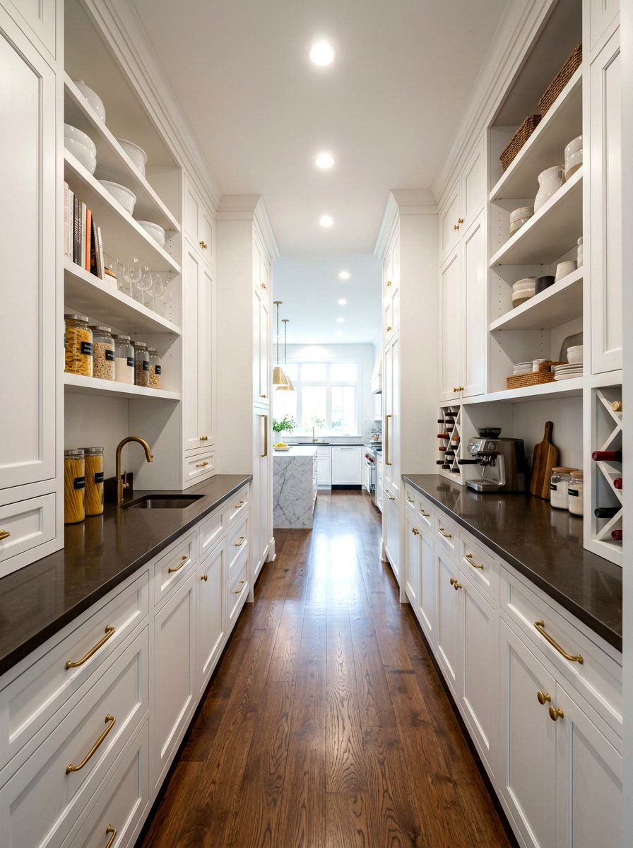 Narrow Butler Pantry Layout - 30 butler pantry storage ideas