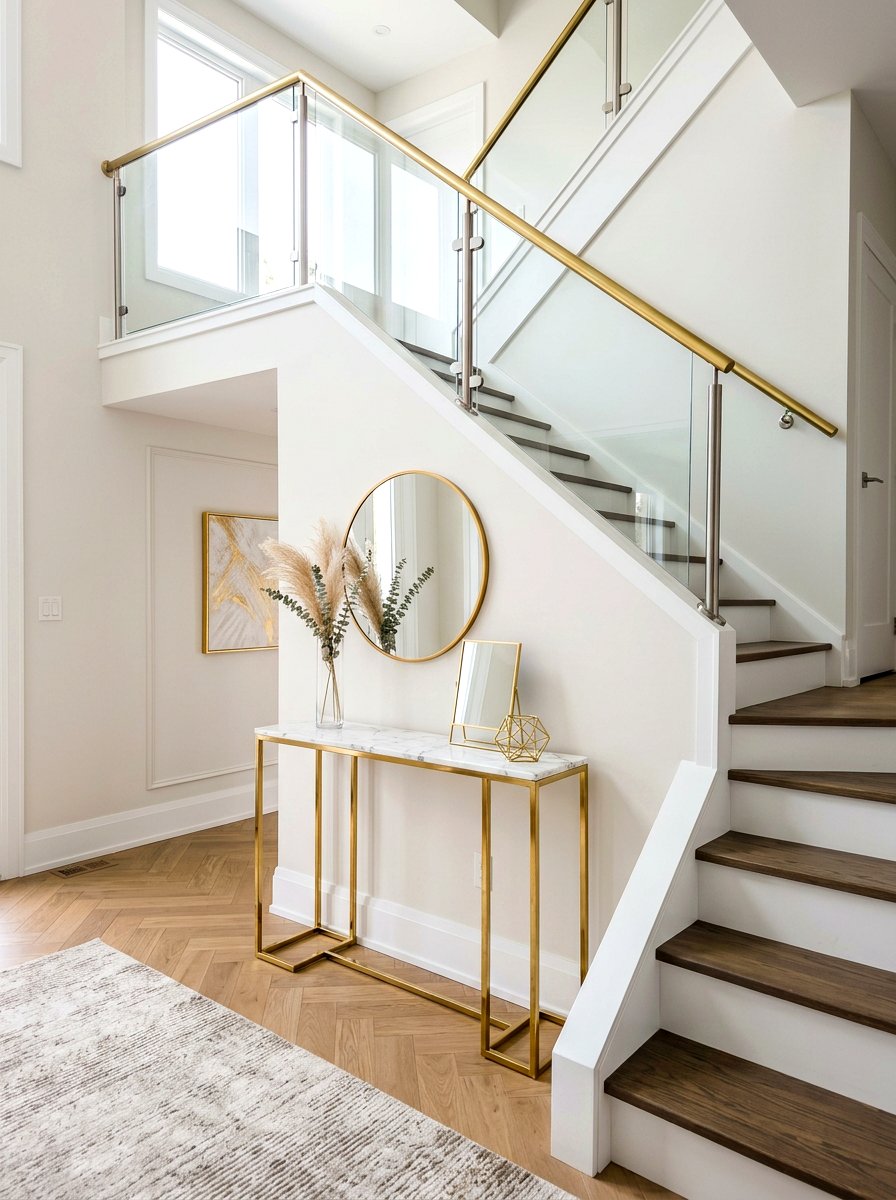 Narrow Console Behind Stairs - 30 console behind stairs ideas