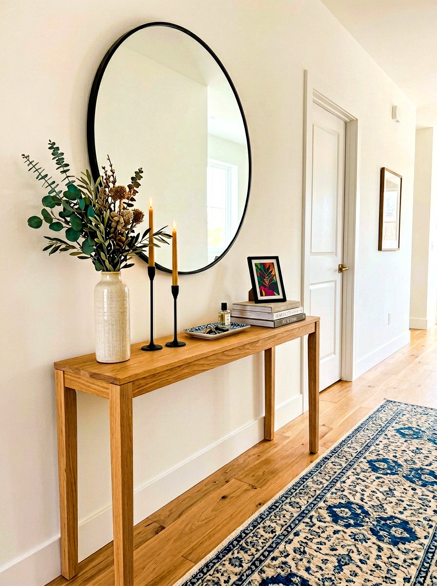 Narrow Console Table - 30 console table decor ideas