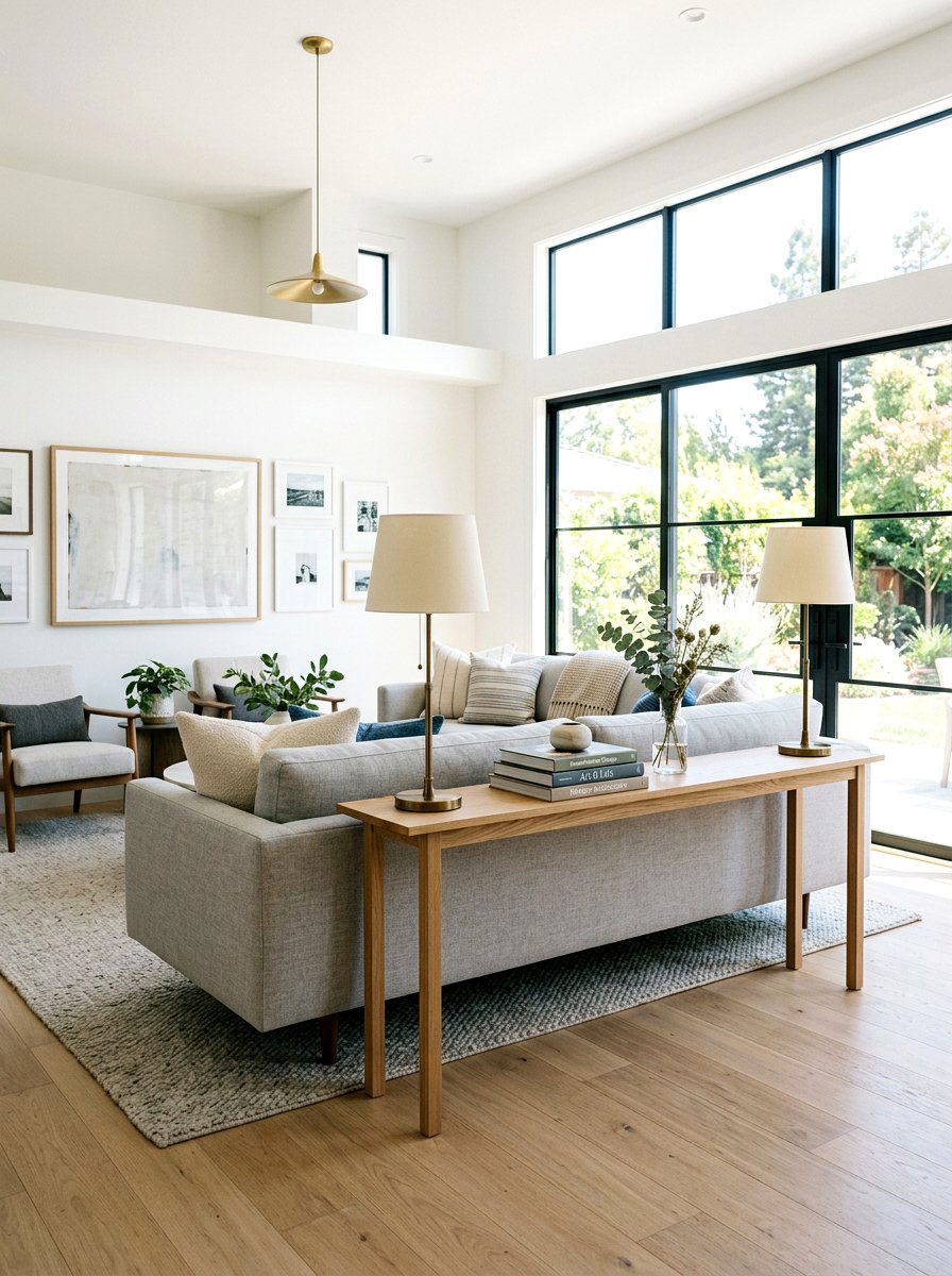 Narrow Console Table - 30 narrow living room ideas