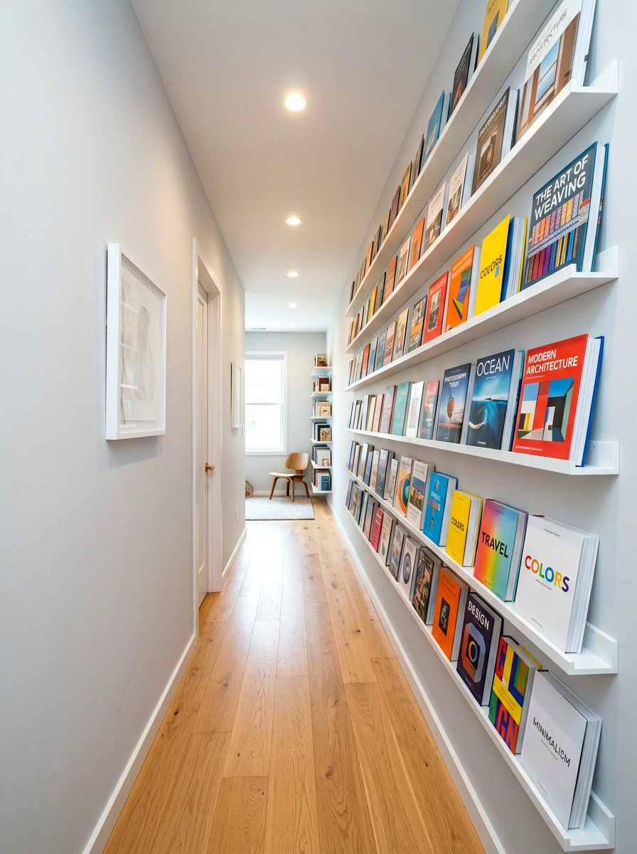 Narrow Corridor Library - 30 reading hallway ideas