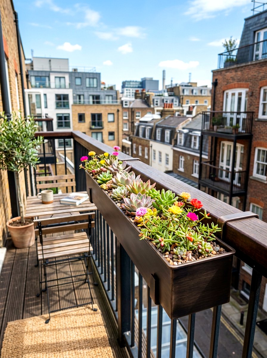 Narrow Deck Railing Planter - 30 deck railing planter ideas