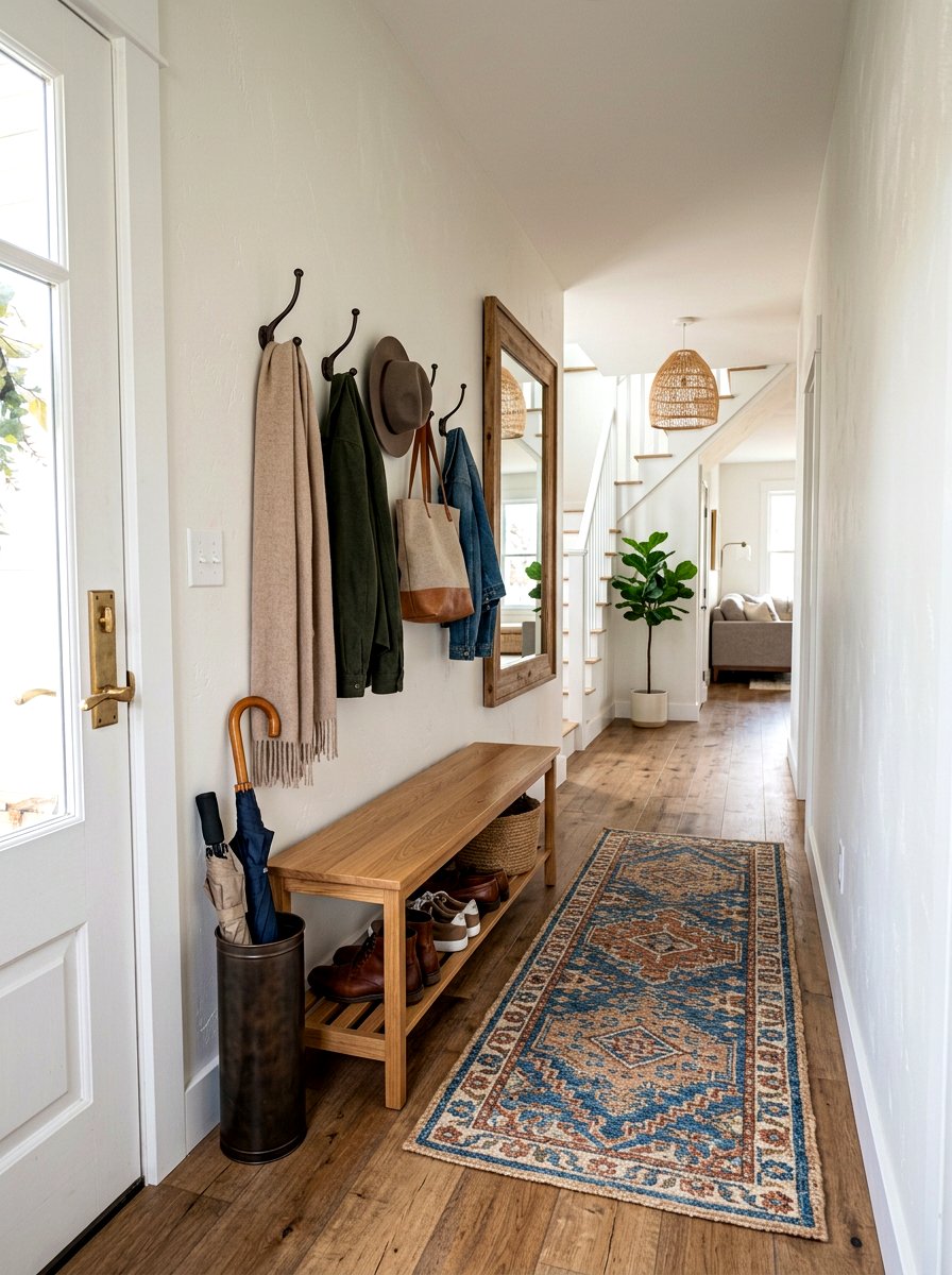 Narrow Entryway Bench For Small Spaces - 30 farmhouse entryway bench ideas