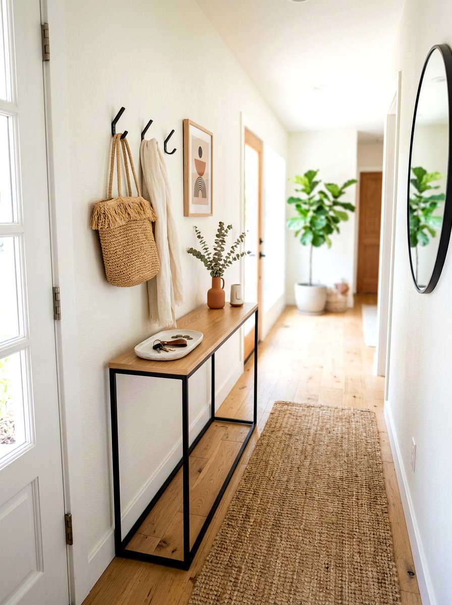 30 Slim Console Apartment Ideas for a Sleek Entryway Look