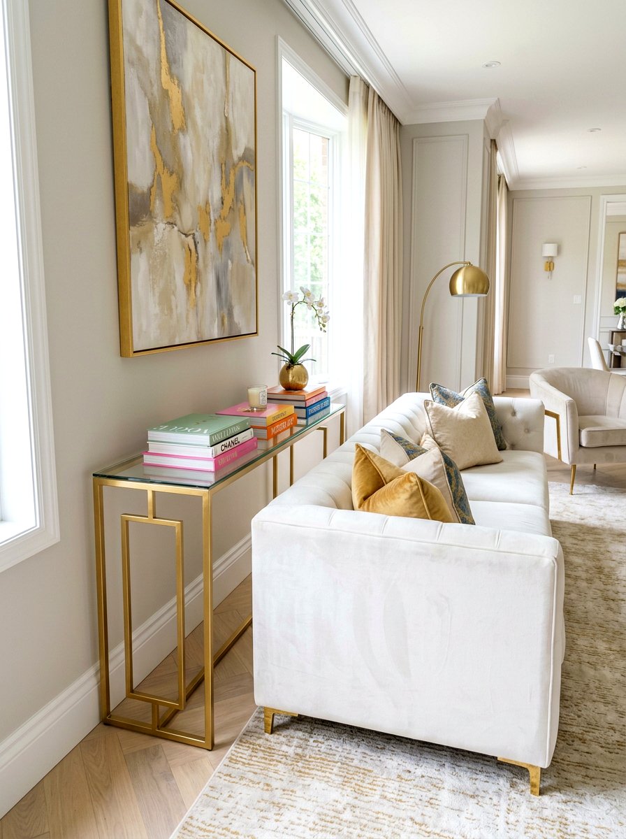 Narrow Glass Sofa Table - 30 sofa table ideas