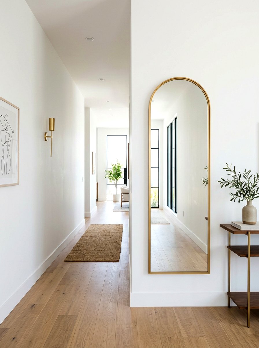 Narrow Hallway Arched Mirror - 30 arched mirror hallway ideas
