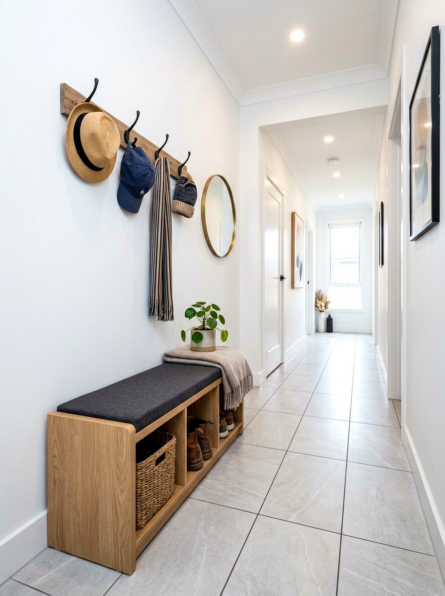 Narrow Hallway Bench - 30 narrow hallway ideas