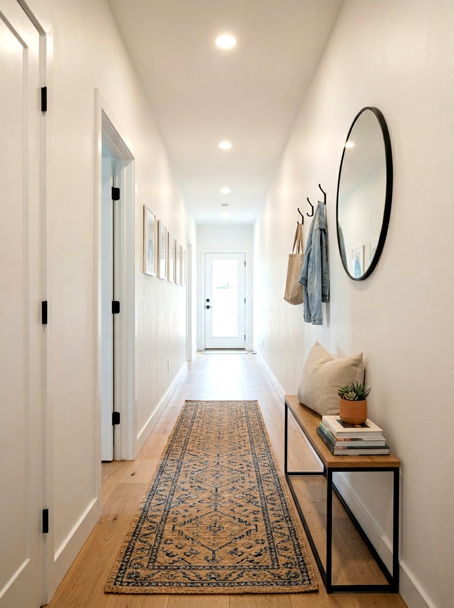 Narrow Hallway Bench Seat - 30 entryway bench ideas