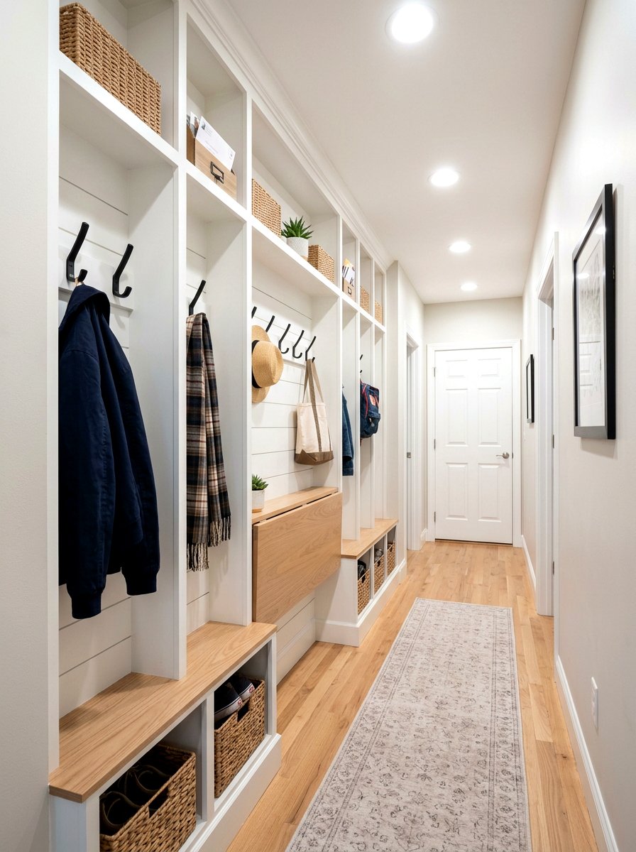 Narrow Hallway Mudroom Locker Wall - 30 mudroom locker wall ideas