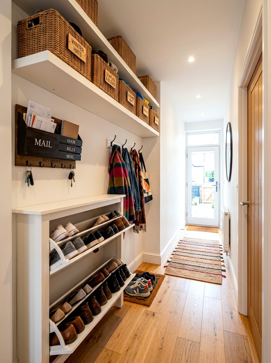 Narrow Hallway Storage - 30 welcoming entryway ideas