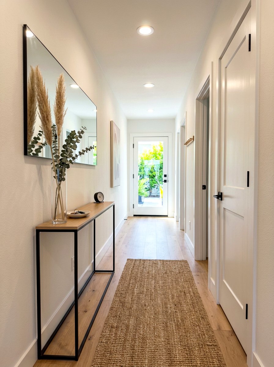 Narrow Hallway Table - 30 layered entry table ideas