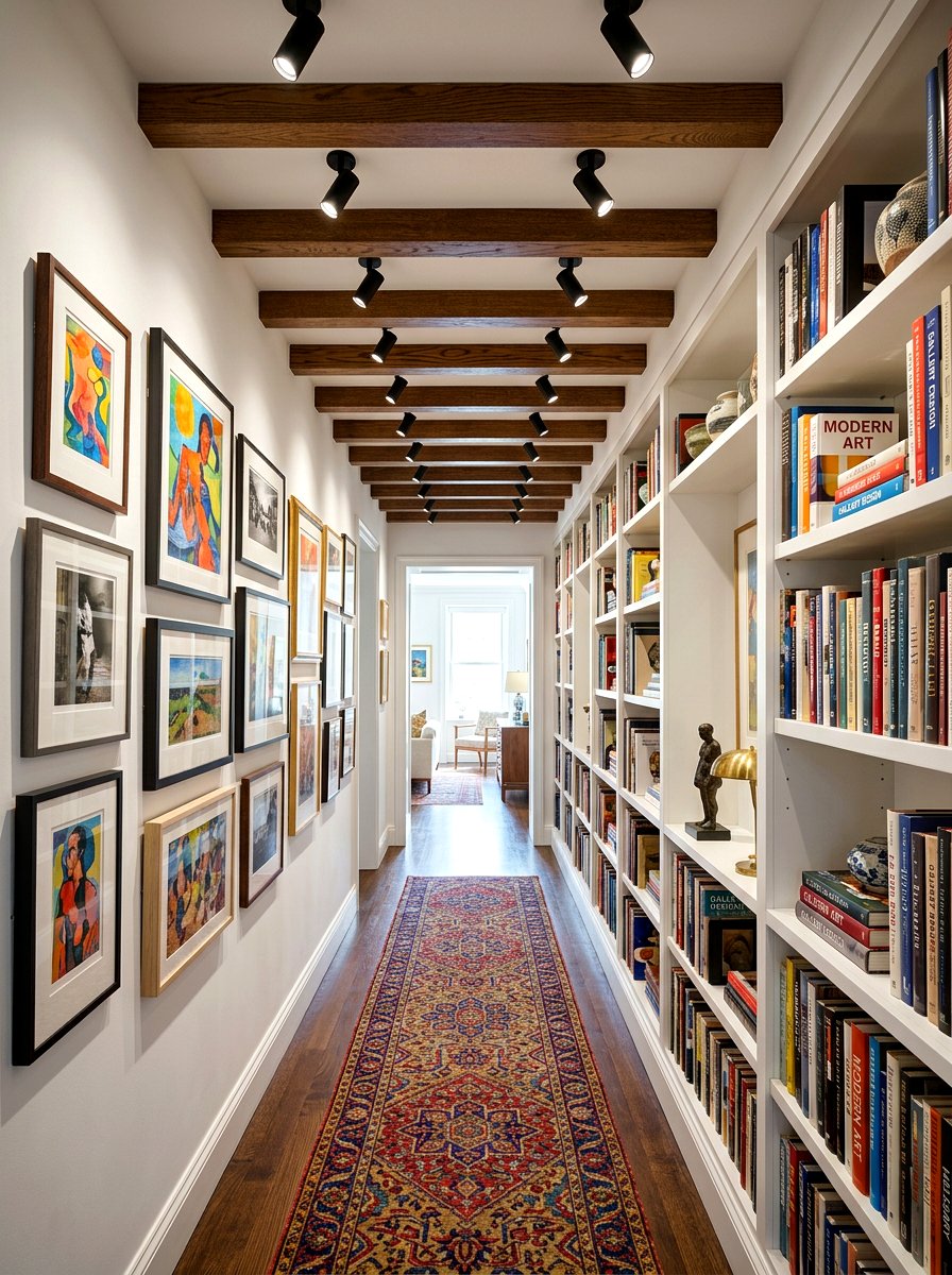 Narrow Hallway Wood Beam - 30 wood beam ceiling ideas