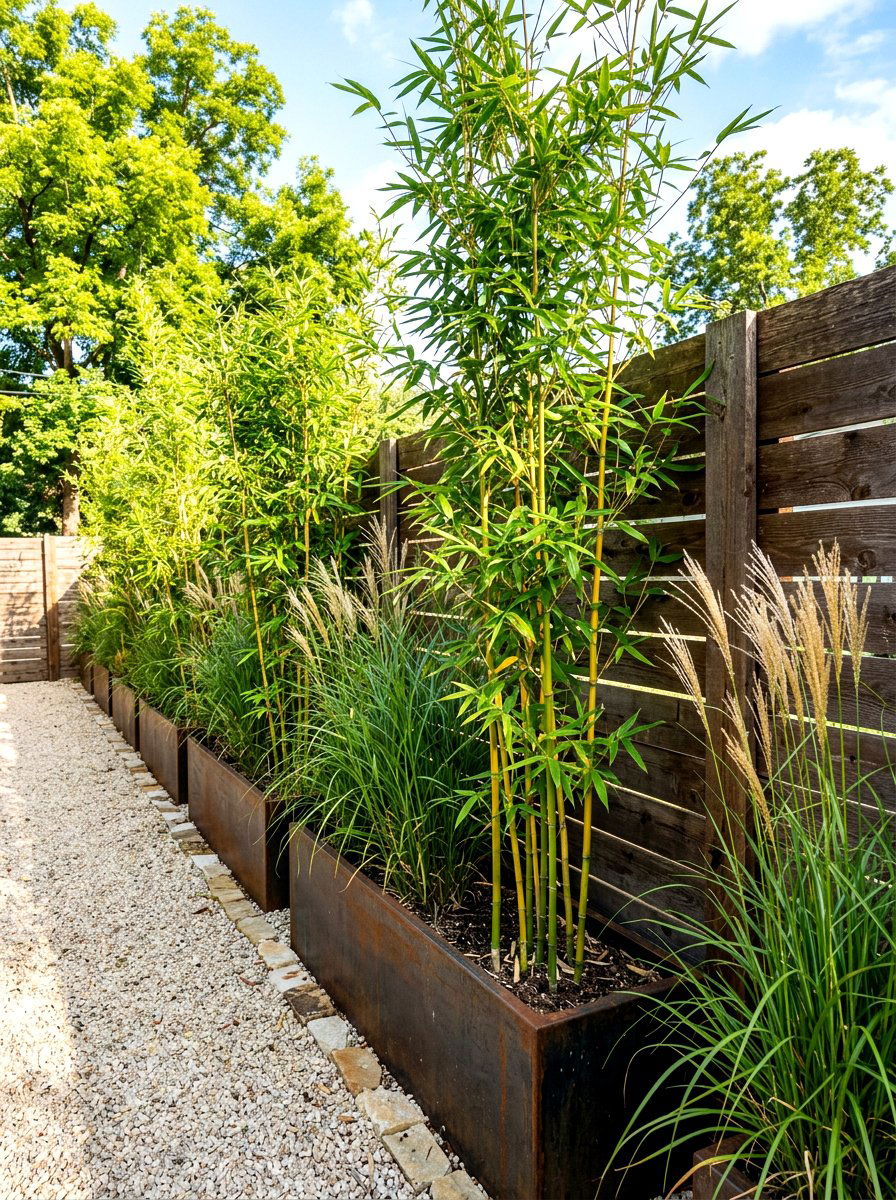 Narrow Metal Planter - 30 metal raised bed ideas