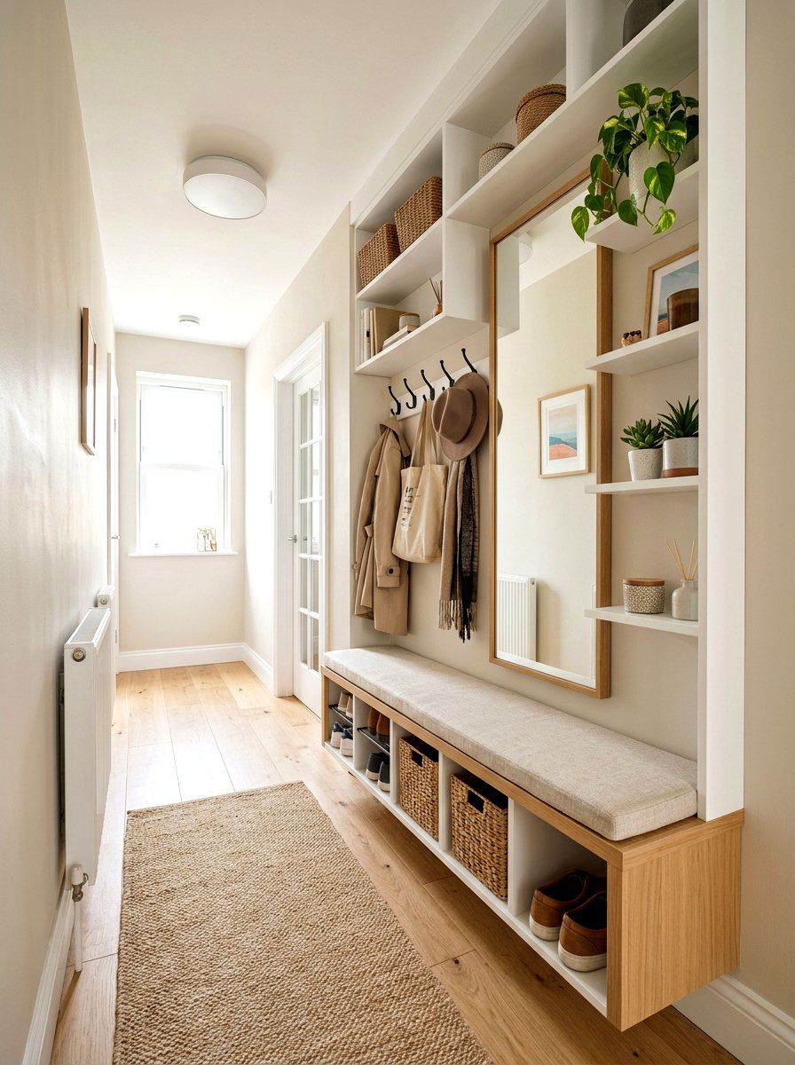 Narrow Mudroom Bench - 30 mudroom drop zone bench ideas