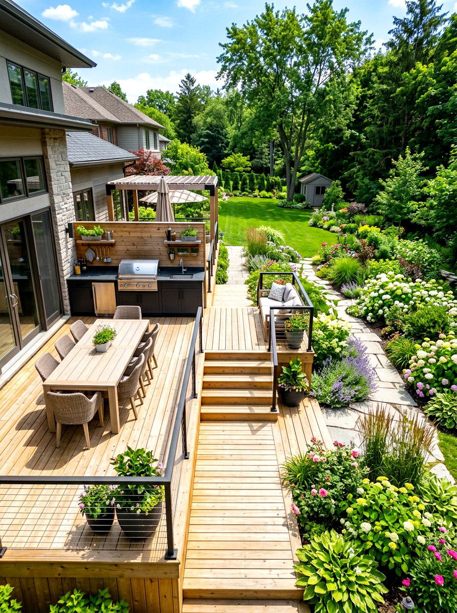 Narrow Multi Level Deck - 30 multi level deck ideas
