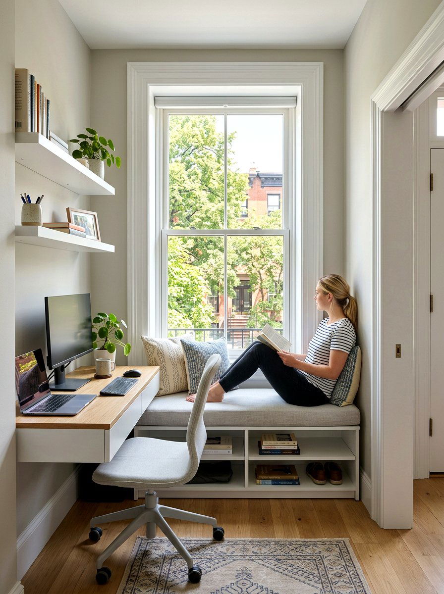 Narrow Office Window Seat Solution - 30 office window seat ideas
