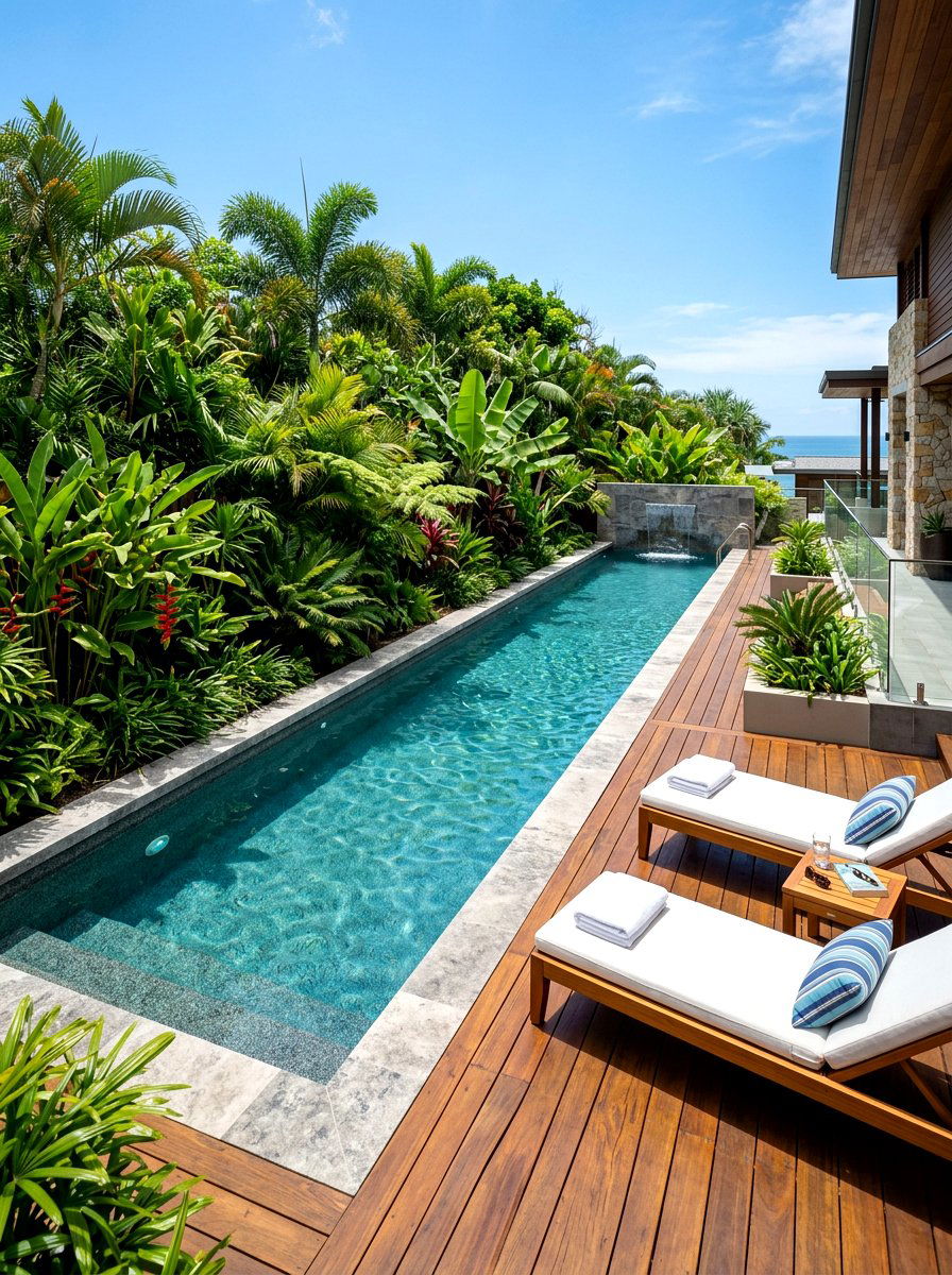 Narrow Plunge Pool - 30 side yard landscaping ideas