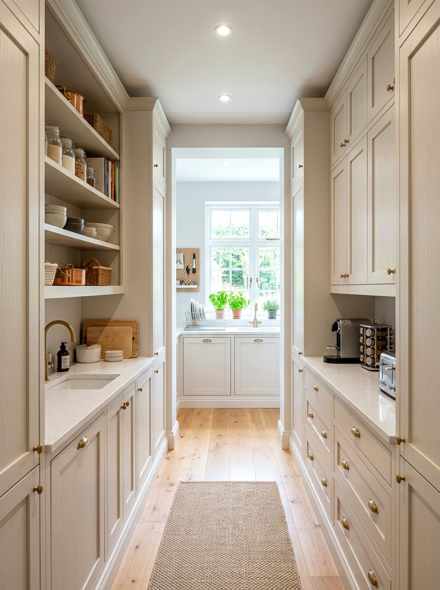 Narrow Scullery Hallway Design - 30 pantry scullery combo ideas