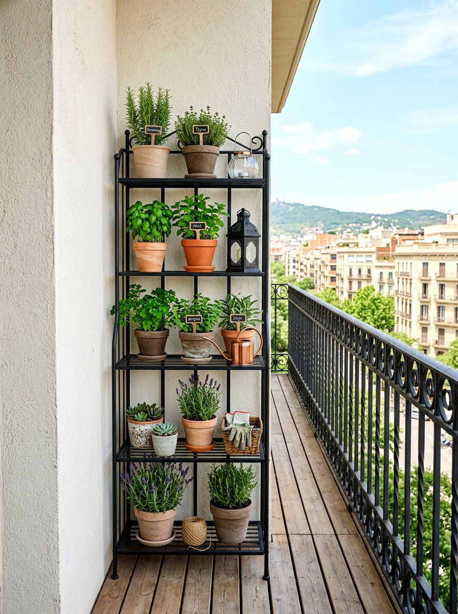 Narrow Shelving Unit - 30 narrow balcony ideas