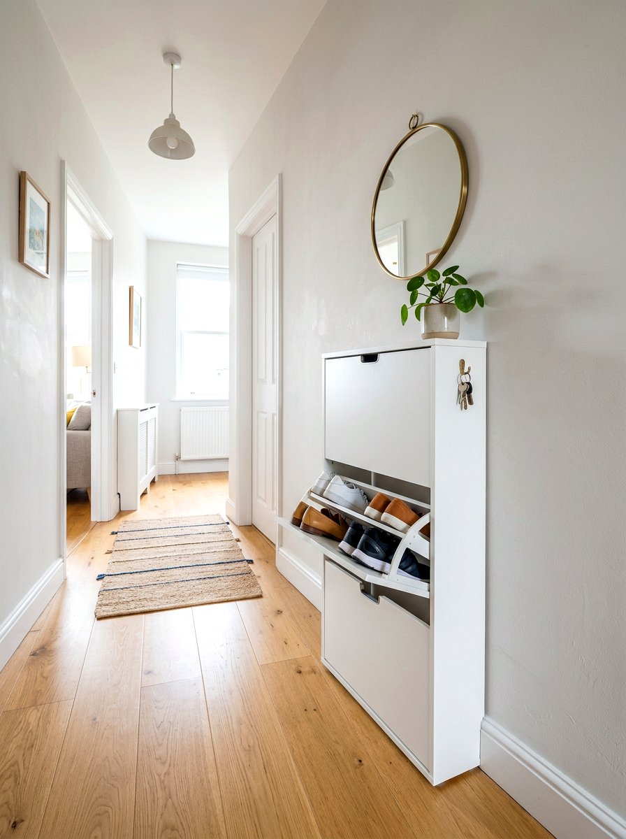 Narrow Shoe Rack - 30 small entry storage ideas