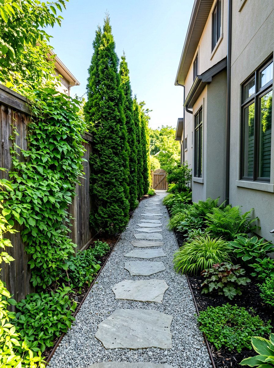 Narrow Side Yard Landscaping - 30 house side garden border ideas