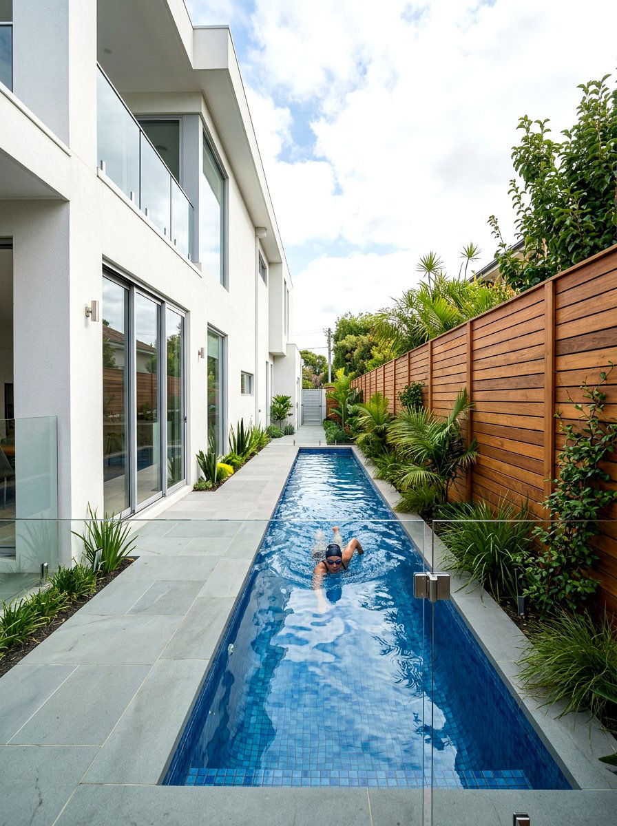 Narrow Side Yard Pool - 30 rectangular pool ideas