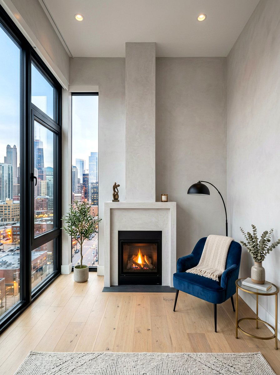 Narrow Space Plaster Fireplace - 30 plaster fireplace ideas