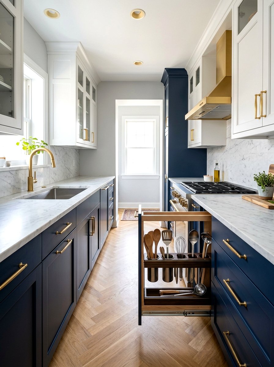 Narrow Utensil Pull Out - 30 utensil drawer ideas