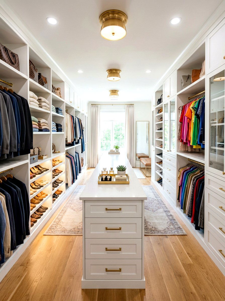 Narrow Walk In Closet Island - 30 closet island ideas