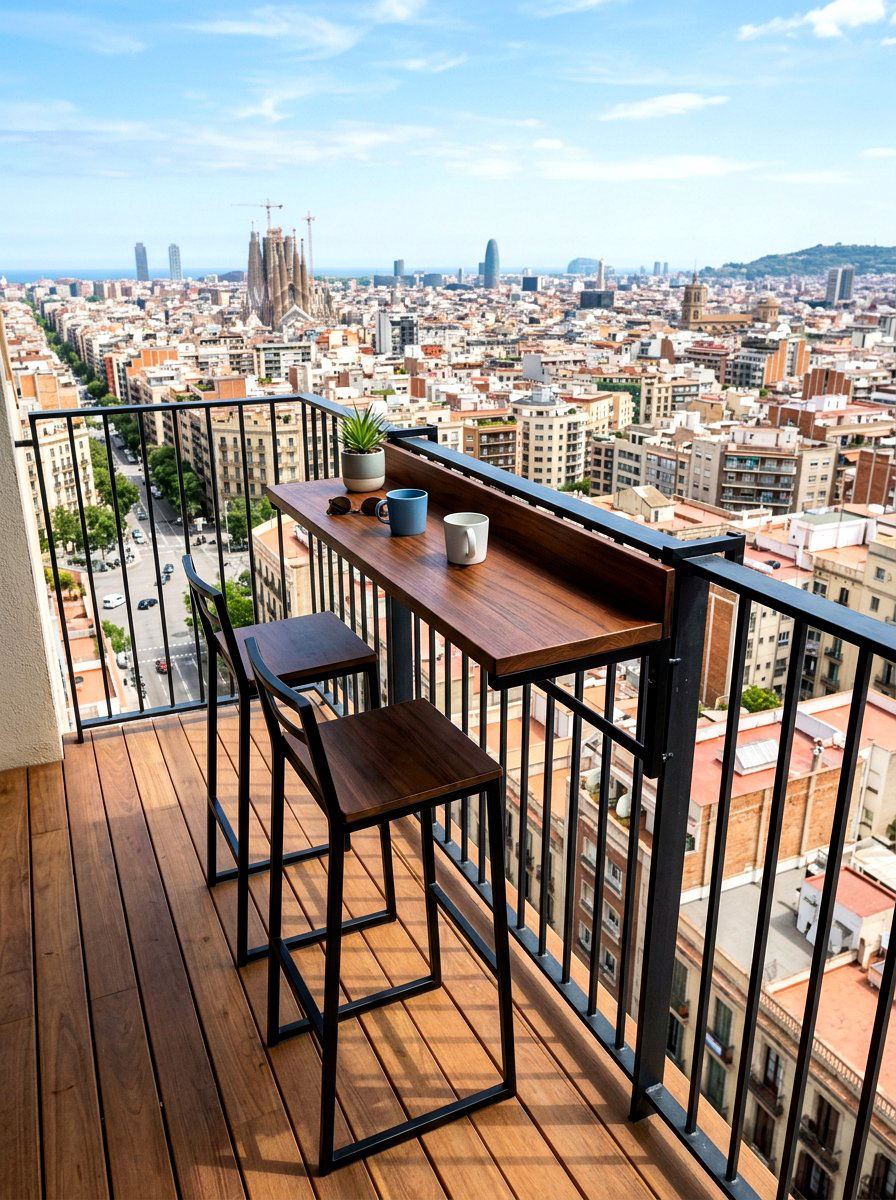 Narrow balcony furniture - 30 small patio ideas