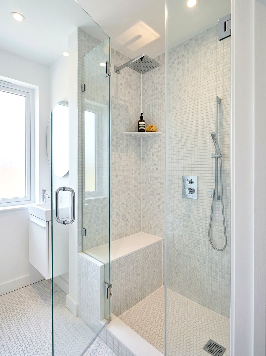 Narrow bathroom shower seat - 30 shower bench ideas