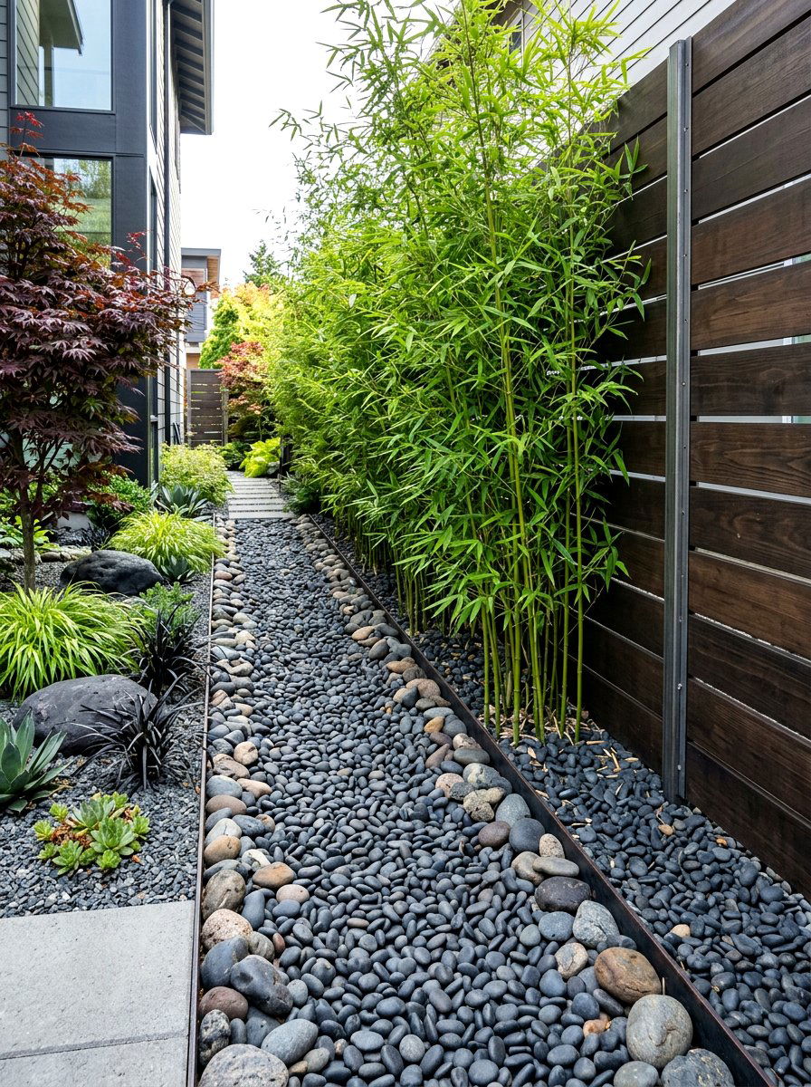 Narrow dry creek bed - 30 dry creek bed ideas
