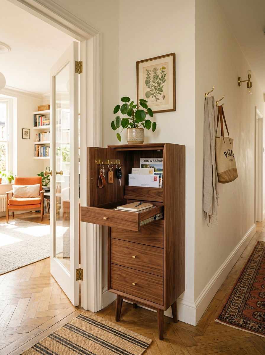 Narrow entryway storage cabinet - 30 vertical drawer storage ideas