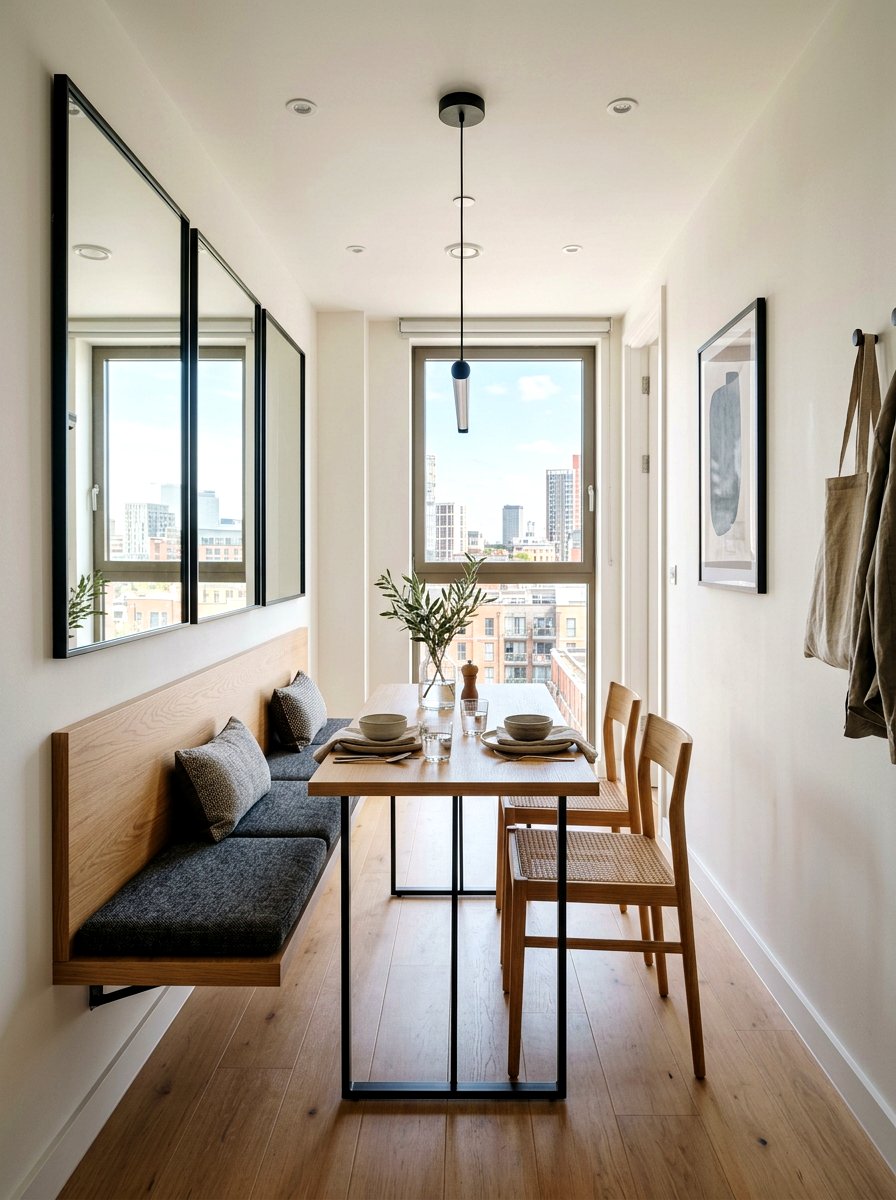 Narrow hallway dining - 30 banquette dining room ideas