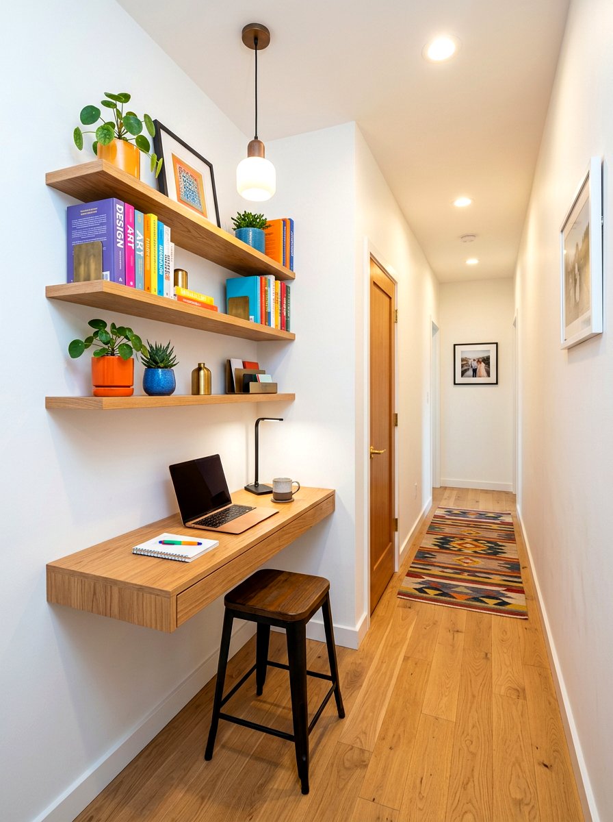 Narrow hallway study nook - 30 homework nook ideas