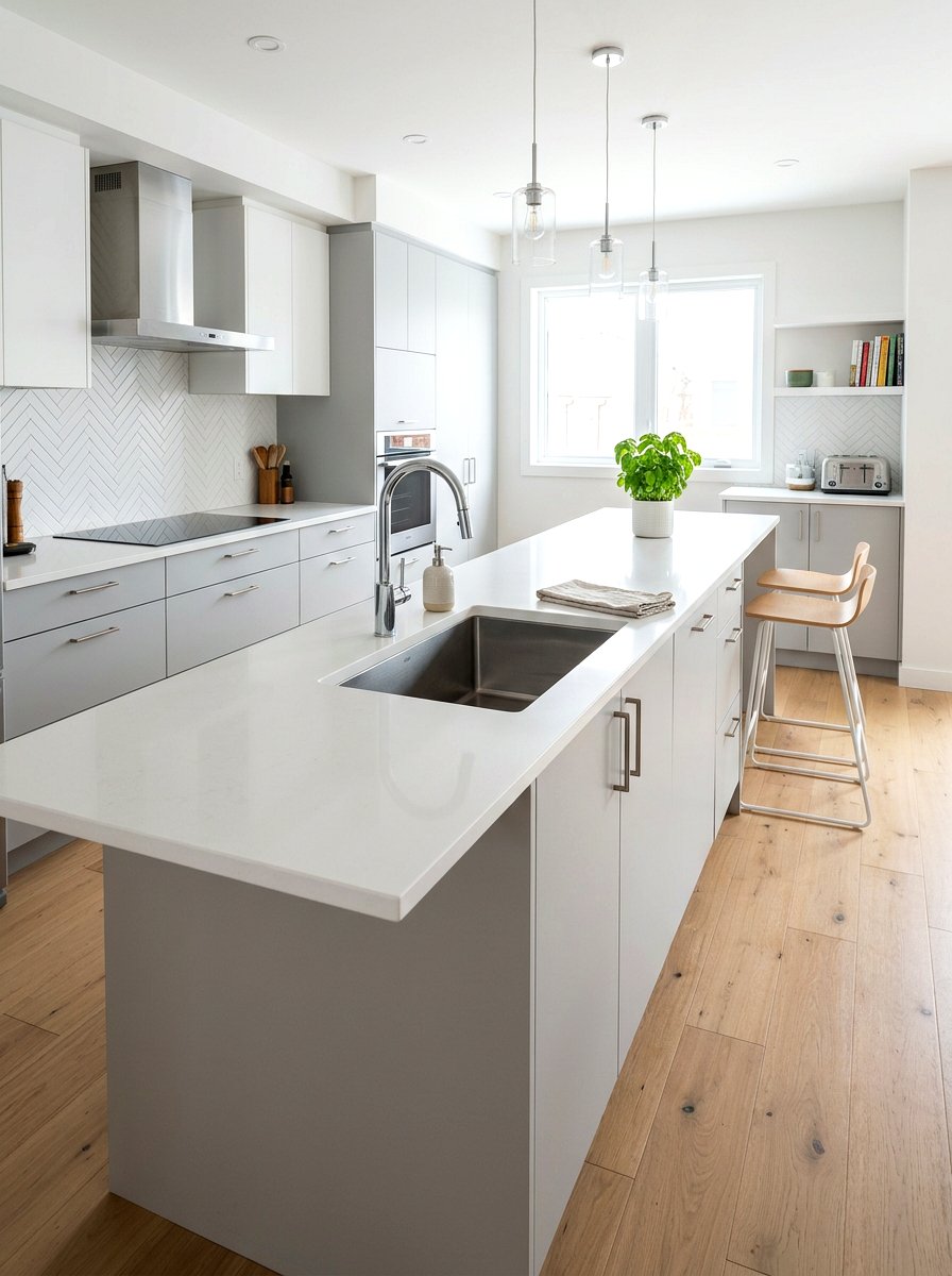 Narrow kitchen island with sink - 30 kitchen island with sink ideas