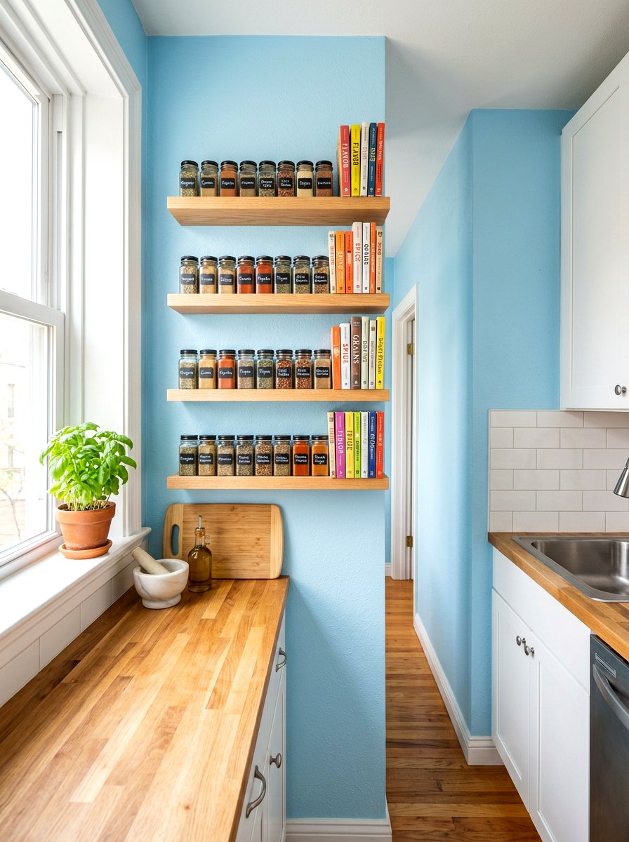 Narrow kitchen shelving - 30 open kitchen shelf ideas
