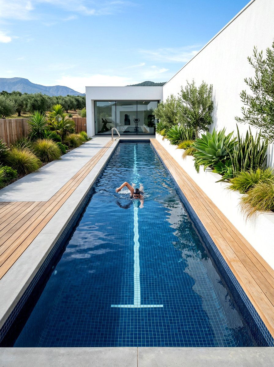 Narrow lap pool - 30 budget pool ideas