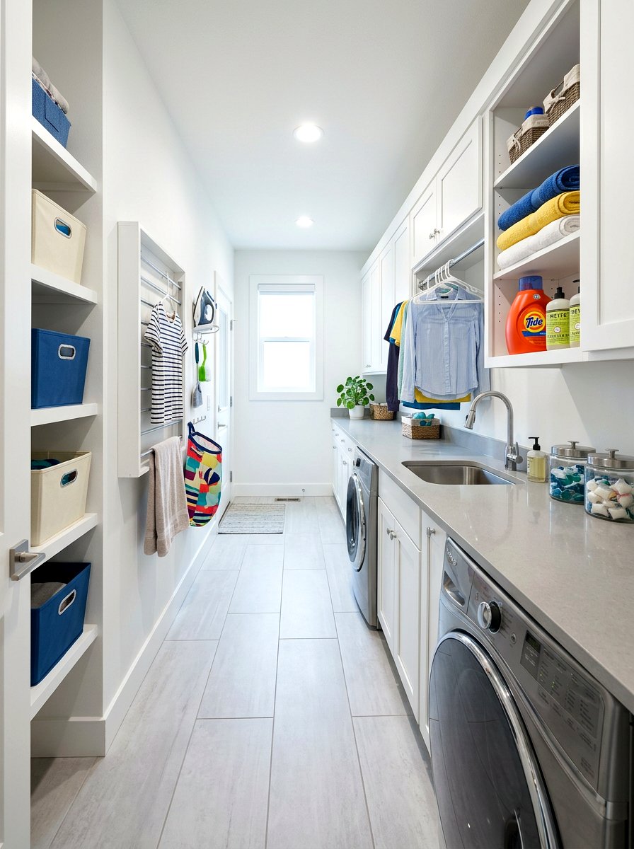 Narrow laundry room layout - 30 small laundry room ideas