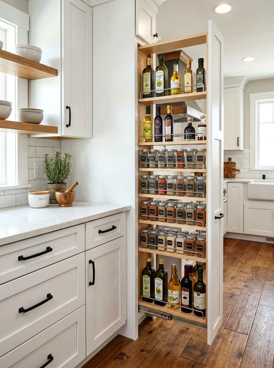 Narrow pantry shelving unit - 30 farmhouse pantry shelving ideas