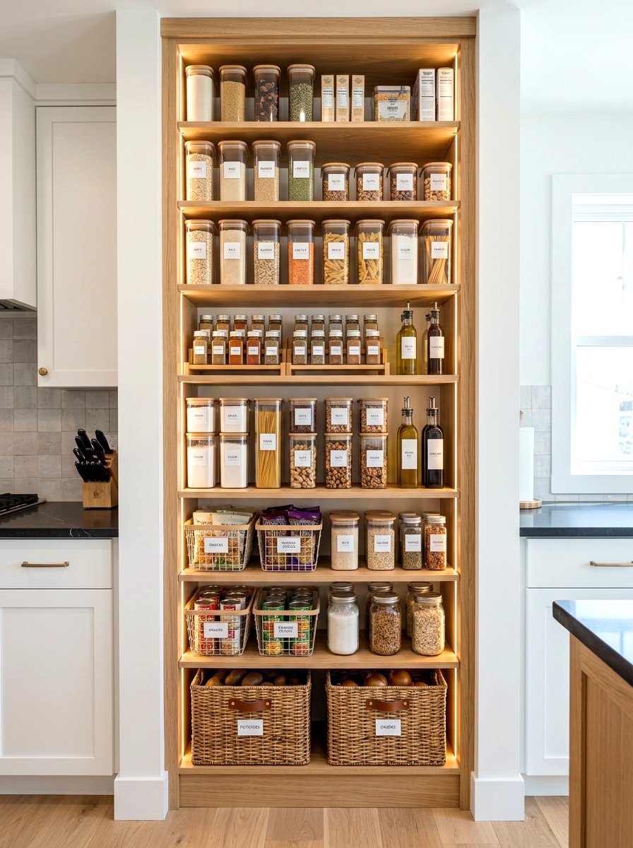 Narrow pantry storage - 30 reach in pantry ideas