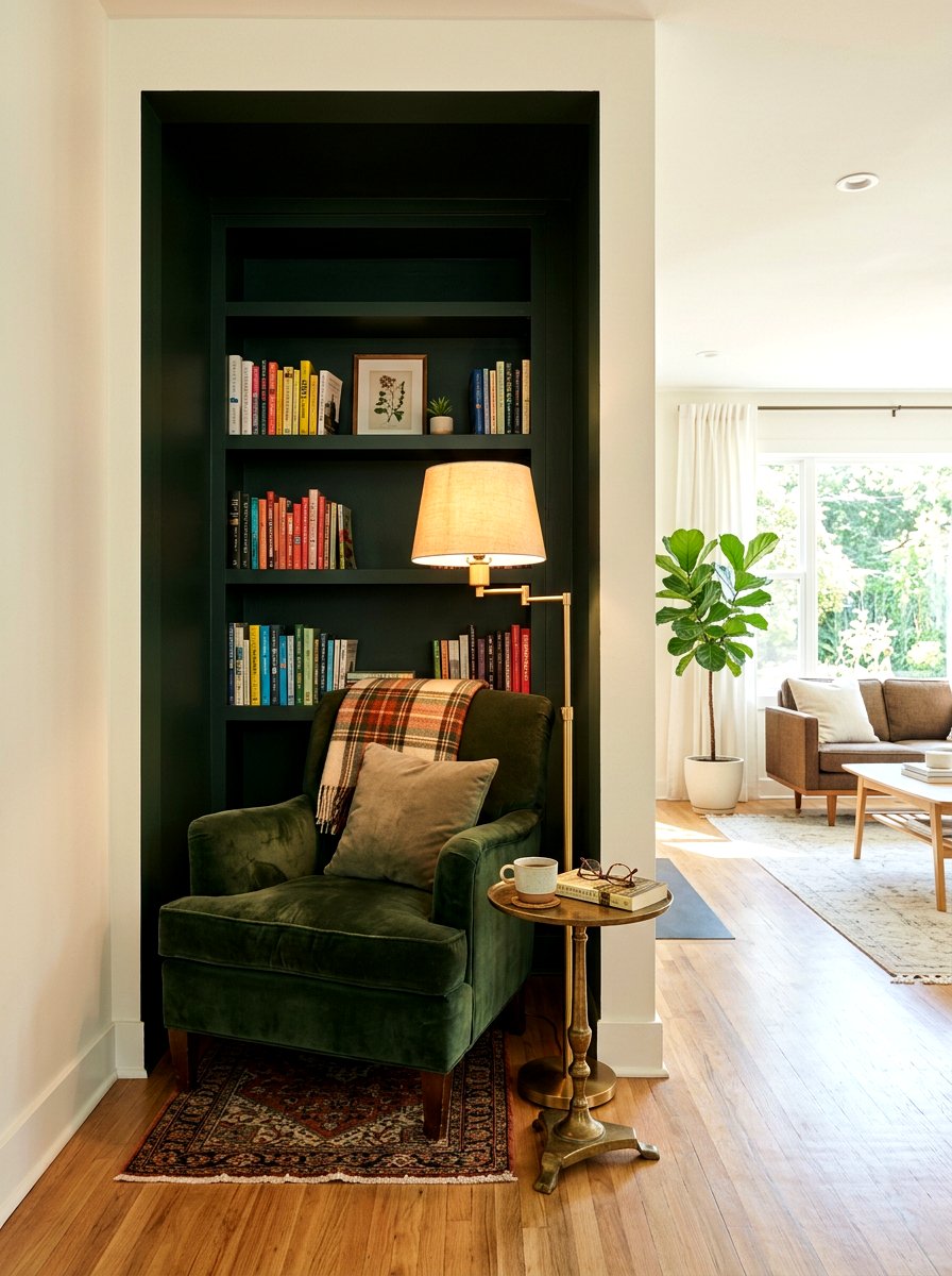 Narrow reading nook alcove - 30 narrow room decorating ideas