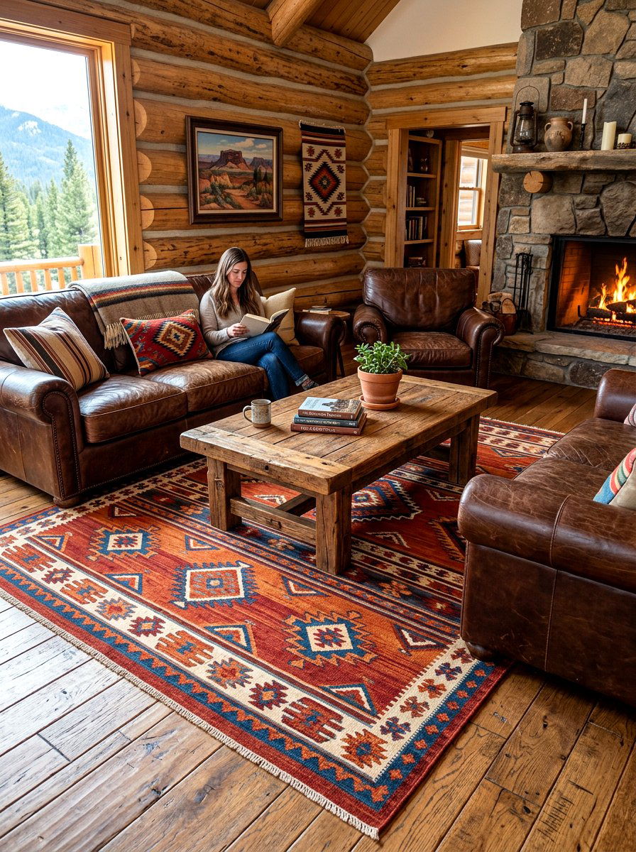 Native American Inspired Rugs - 30 lodge decor ideas