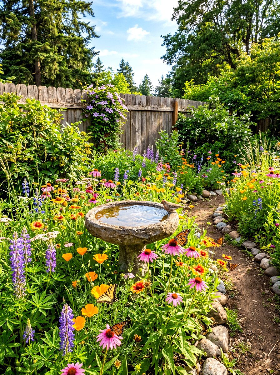Native Backyard Garden - 30 backyard decorating ideas