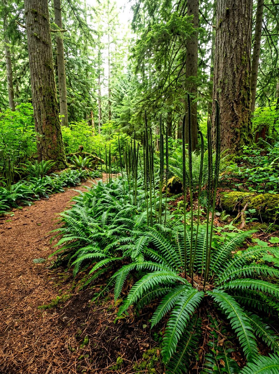 Native Deer Fern Border - 30 woodland fern border ideas