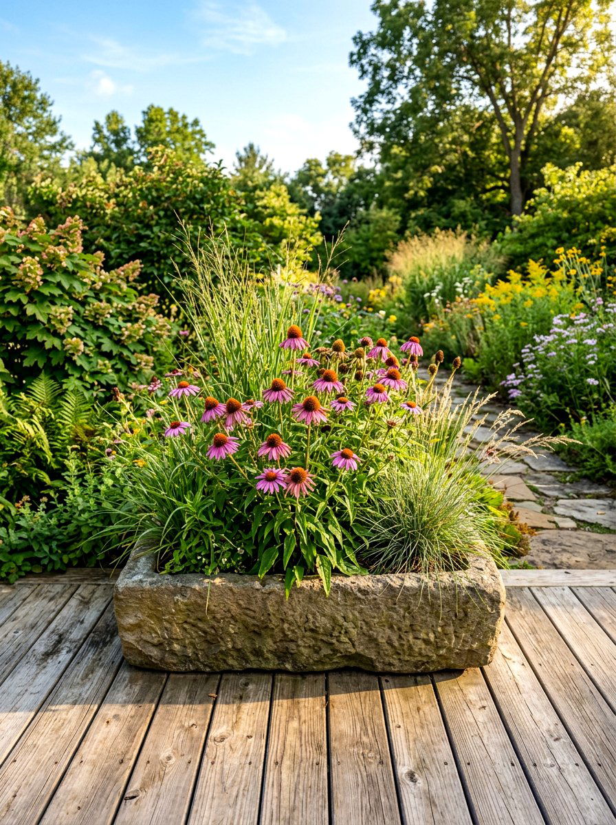 Native Flower Pot - 30 container plant arrangement ideas