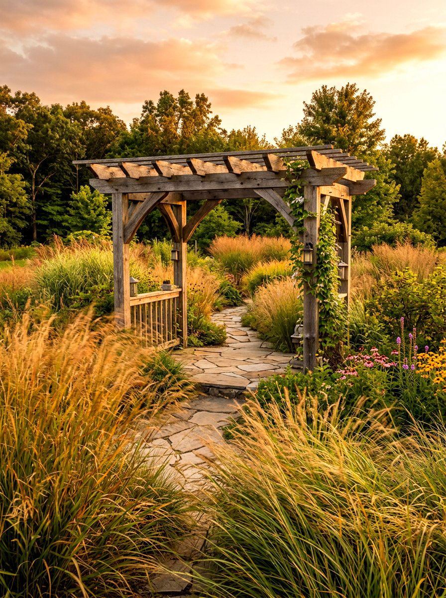 Native Grass Garden - 30 portico landscaping ideas